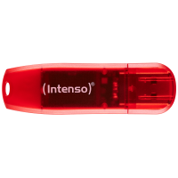 USB Flash drive 128GB Hi-Speed USB 2.0, Rainbow Line, RED, Intenso