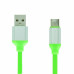 USB KABEL +CLASS TIP C SILIKONSKI, USB NA TIP C DUŽINE 1.2 m ZELENI