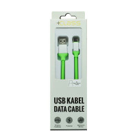 USB KABEL +CLASS TIP C SILIKONSKI, USB NA TIP C DUŽINE 1.2 m ZELENI