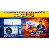 AKCIJSKA CIJENA - Klima uređaj Electrolux EACS/I-12HEF/N8/set EEC, 3,4 kW, inverter, Wi-Fi SA MONTAŽOM SAMO 549 EUR