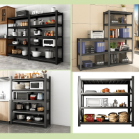 Metalni regal za skladištenje na 5 razina, 100 x 200 x 30cm, crni Metalni regal za skladištenje na 5 razina, 100 x 200 x 30cm, crni