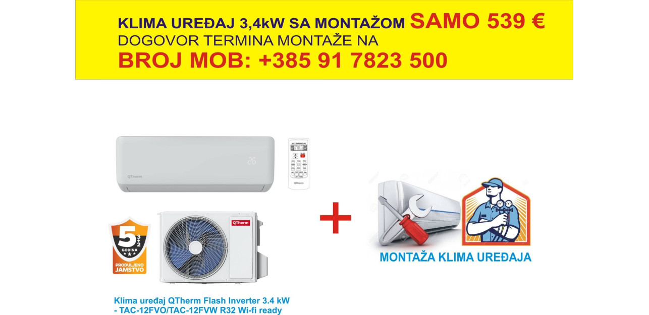 Klima sa montazom 