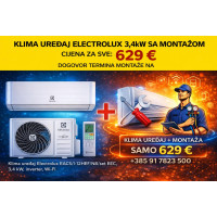 Klima uređaj Electrolux EACS/I-12HEF/N8/set EEC, 3,4 kW, inverter, Wi-Fi SA MONTAŽOM SAMO 629 EUR