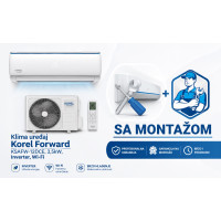Klima uređaj Korel Forward KSAFW-12DCE, 3,5kW, Inverter, Wi-Fi SA MONTAŽOM 