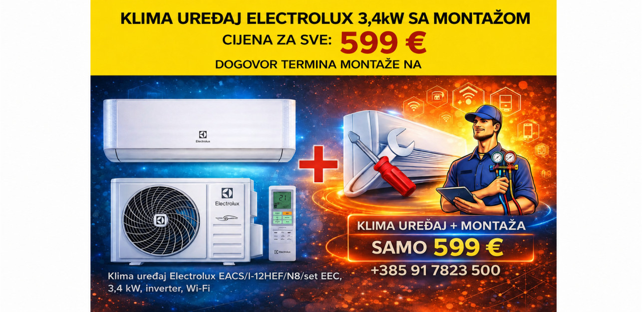 Klima Electrolux 3,4kW