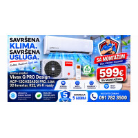 Klima Uređaj Vivax Q PRO DESIGN ACP-12CH35AEQI PRO, 3,5kW R32 Wi-Fi ready SA MONTAŽOM 