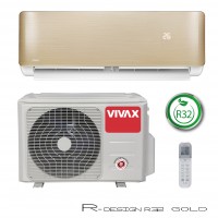 Klima uređaj Vivax R+ Design ACP-09CH25AERI+, 2.7kW, 3D Inverter, Ionizator, mogućnost WiFi - gold