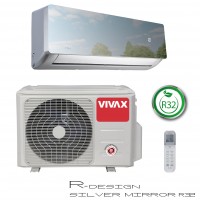 Klima uređaj Vivax R+ Design ACP-12CH35AERI+, 3.5kW, 3D Inverter, Ionizator, Wi-Fi ready- silver mirror