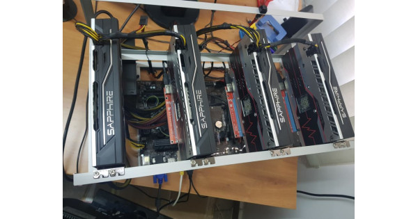Mining rig 4 kom RX580 Pulse DUAL, 8GB DDR5, 256-bit, RABLJENO