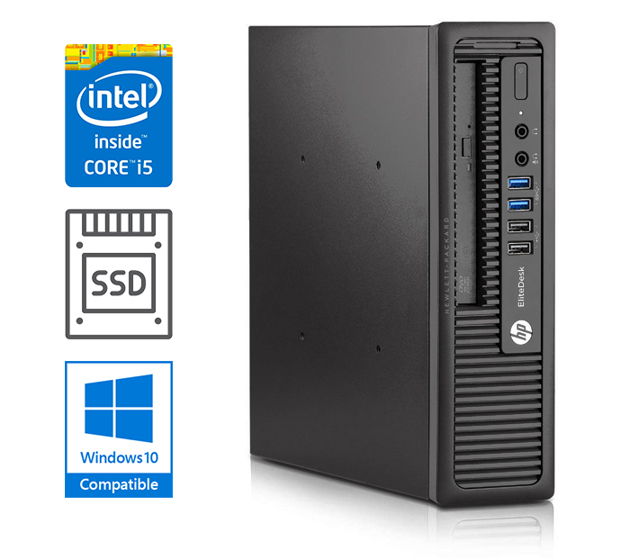 HP EliteDesk 800 G1 UltraSlim - 4.gen Core i5 8GB + SSD HP EliteDesk 800 G1 UltraSlim - 4.gen Core i5 8GB + SSD
